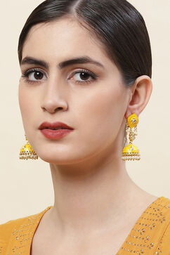 Yellow Brass Earrings image number 3