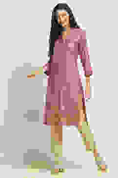 Pink Viscose Blend Printed Straight Kurta image number 2