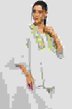 Olive Viscose Rayon Straight Kurti image number 4