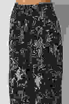 Navy Blue Printed Straight Co-ord Set image number 2