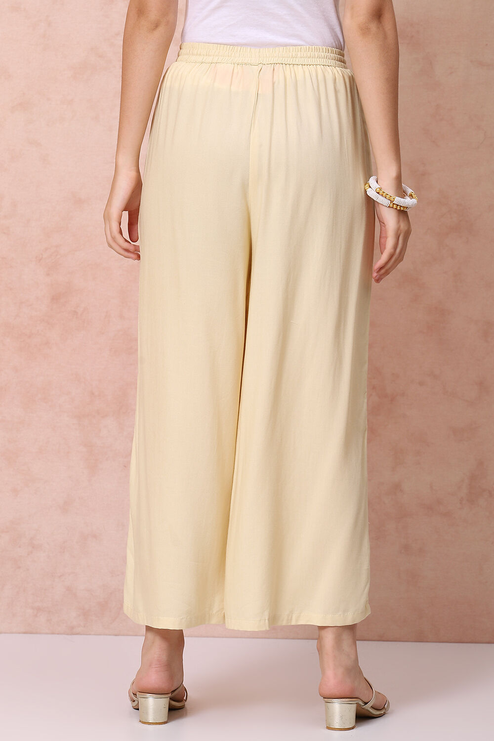 White Viscose Palazzo image number 4