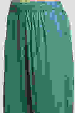 Teal Viscose Rayon Printed Straight Kurta Pants Set image number 2