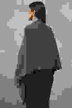 Teal Polyester Printed Cape  image number 3