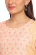 Peach Straight Viscose Kurta image number 1