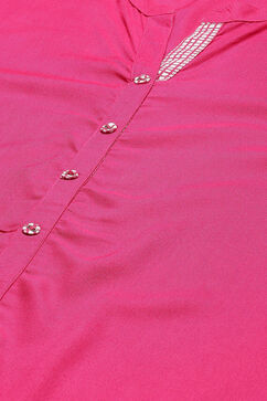 Fuschia Straight Printed Suit Set image number 1