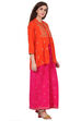 Orange Flared Viscose Indie Top image number 3
