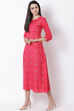 Pink Viscose A-Line Dress image number 0