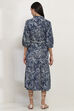 Indigo Cotton Tiered Dress image number 3