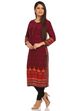 Wine Straight Cotton Kurta image number 2