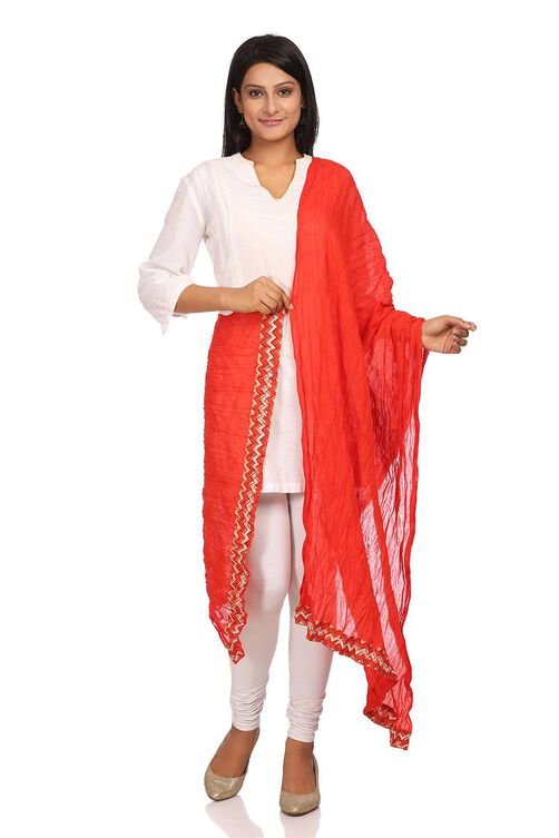 Maroon Cotton Stole image number 0