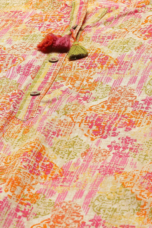 Multi-coloured Printed Straight Co-ord Set image number 1