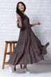 Black LIVA Tiered Dress image number 2