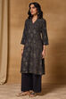 Red Printed Viscose Rayon Straight Kurta image number 7