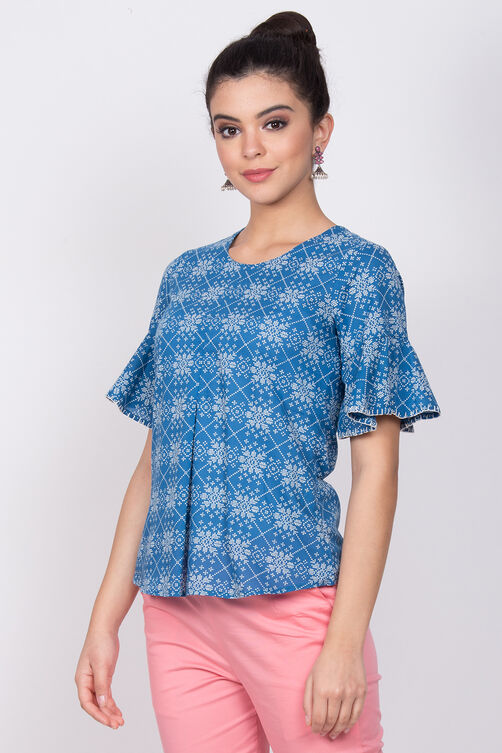 Blue Cotton Indie Top image number 2