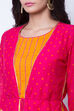 Pink Cotton Straight Kurta image number 1