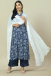 Indigo LIVA Straight Printed Dress image number 5