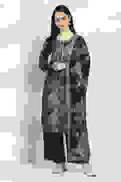 Green Viscose Blend Straight Suit Set image number 6