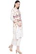 Off White Viscose Straight Kurta image number 3