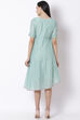 Green Art Silk Kalidar Dress image number 4