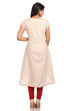 Beige Asymmetric Cotton Kurta image number 1