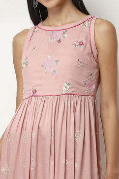 Pink Floral Anarkali Suit Set image number 1