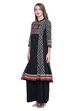 Black Kalidar Cotton Kurta image number 2