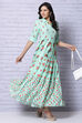 Mint Green Viscose Rayon Tired Dress image number 0
