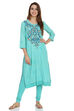 Turq Straight Viscose Kurta image number 0