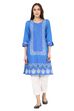 Indigo Straight Cotton Kurta image number 0