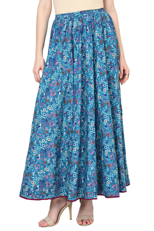 Blue Cotton Skirt image number 0