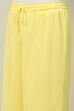 Yellow Cotton Blend Palazzo image number 1