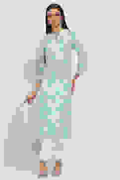 Sea Green Printed Straight Kurta image number 5