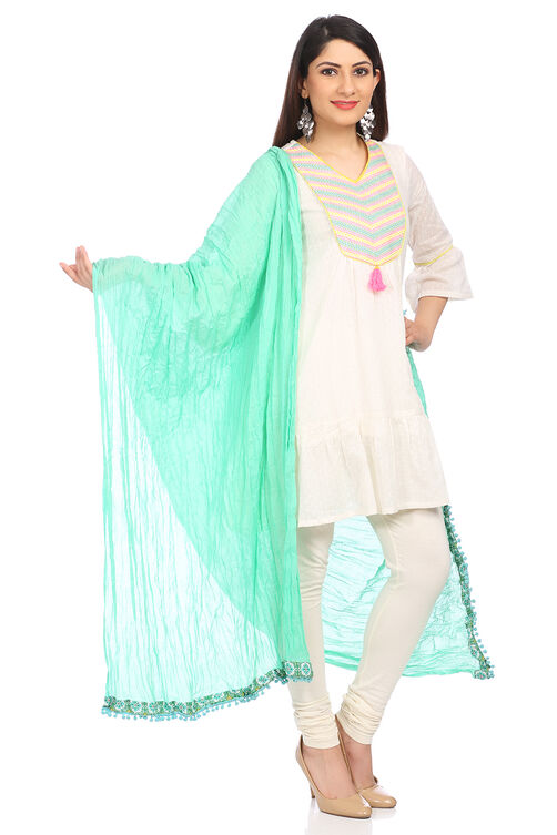 Green Cotton Stoles image number 1