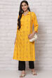Off White LIVA Straight Kurta image number 5