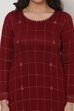 Teal Blue Poly Cotton Straight Kurta image number 1