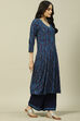 Indigo LIVA Woven Straight Kurta Suit Set image number 5