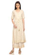 Ecru Flared Viscose Dress image number 0