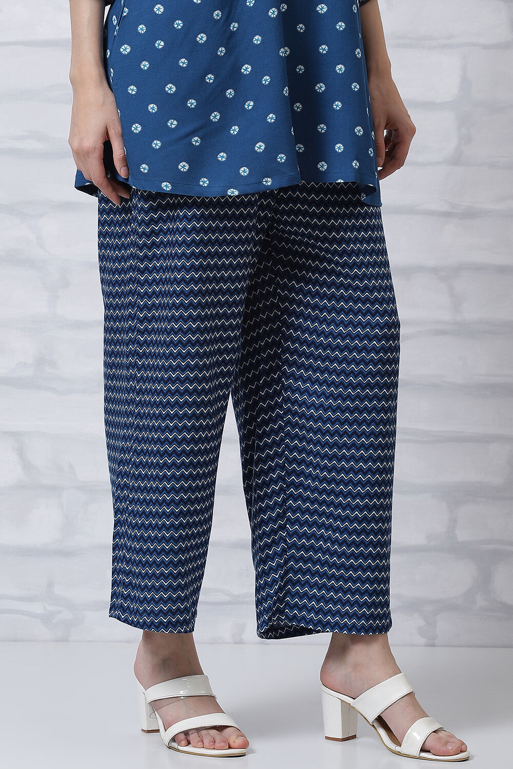 Buy Indigo LIVA Palazzo Pants 1N by Rangriti