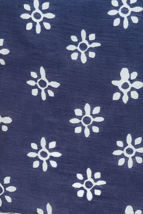 Indigo Poly Chanderi Scarf image number 1