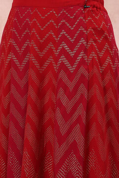 Red LIVA Long Skirt image number 1