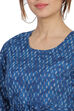 Indigo Flared Cotton Dress image number 1