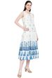 White Cambric Tiered Dress Kurta image number 3