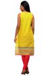 Lime Cotton Straight Kurta image number 3