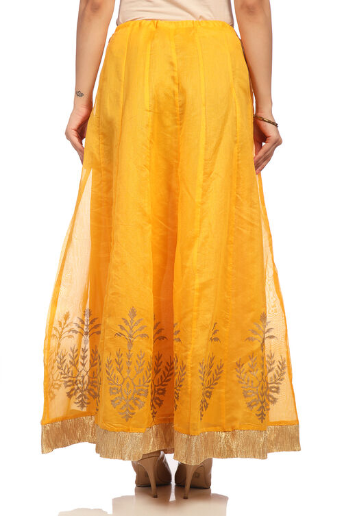 Mustard Poly Cotton Skirt image number 3