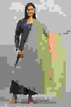 Gold Polyester Embroidered Dupatta image number 0