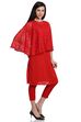 Red Art Silk Straight Suit Set image number 3