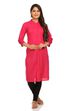 Pink Straight Cotton Kurta image number 0