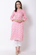 Pink Viscose Straight Kurta image number 0