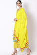 Yellow Art Silk Dupatta image number 1