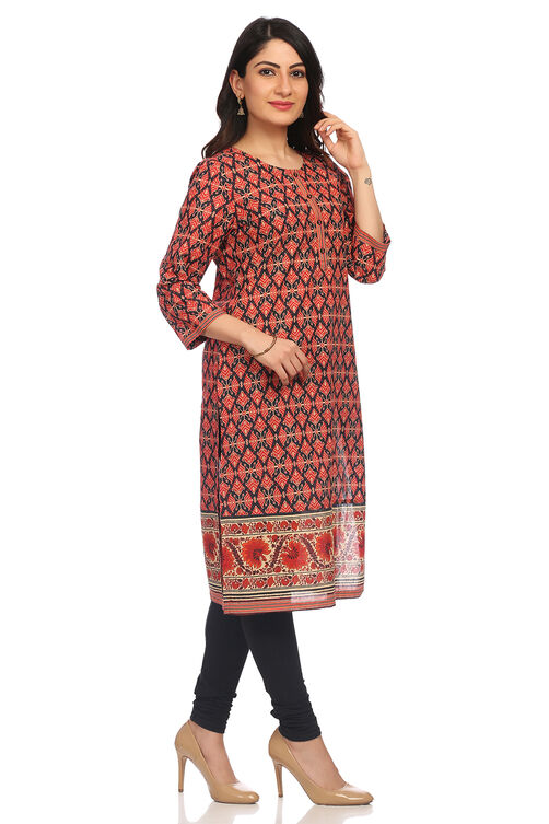 Red Straight Kurta image number 2